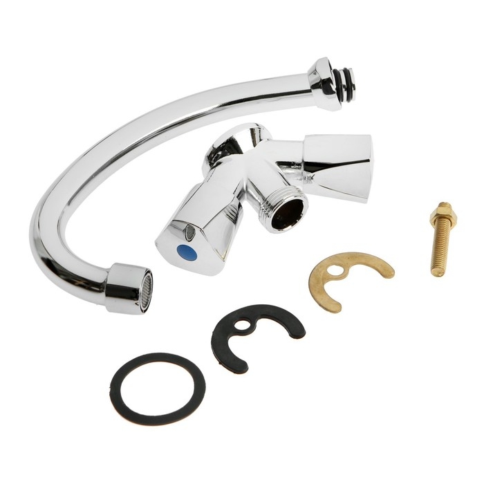 Смеситель для кухни ZEIN Z80103, двухвентильный, кран-букса латунь 1/2 Смеситель для кухни ZEIN Z80103, двухвентильный, кран-букса латунь 1/2", без подводки, хром