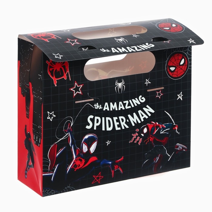 Пакет-коробка  Пакет-коробка "Amazing", Человек-паук, 24х20х7 см