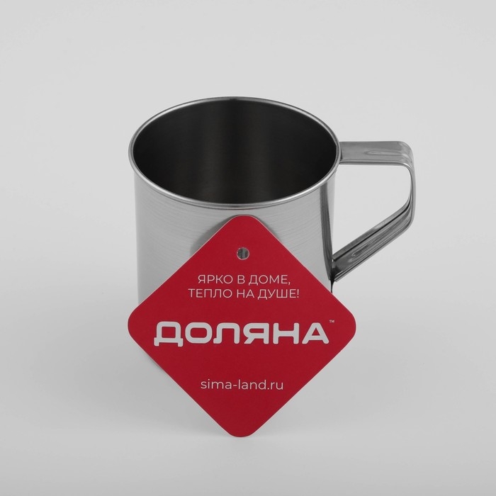 Кружка из нержавеющей стали Доляна &laquo;Индия&raquo;, 280 мл, d=7,4 см