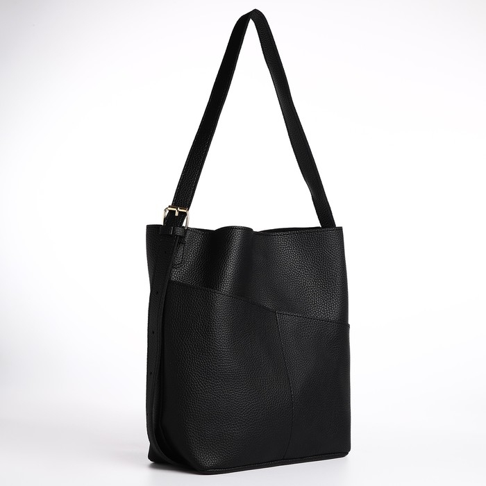 Сумка женская тоут на магните, цвет чёрный Сумка женская тоут на магните, цвет чёрный