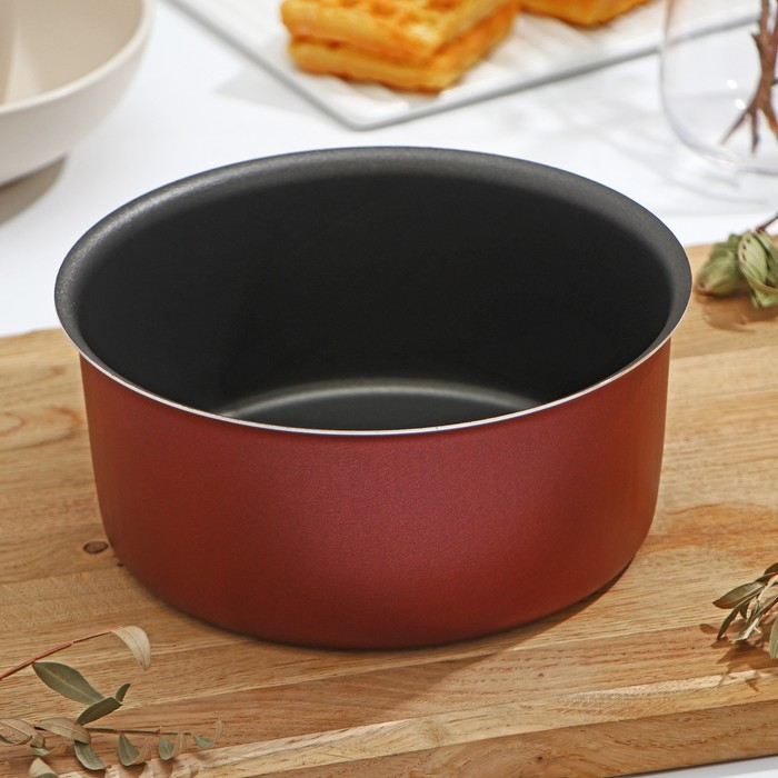 Форма для кулича «Забава», d=18 см, антипригарное покрытие, цвет бордовый Форма для кулича «Забава», d=18 см, антипригарное покрытие, цвет бордовый