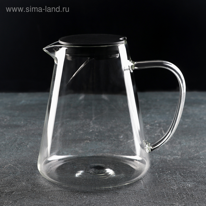 Кувшин для воды стеклянный «Коктейльный», 1,3 л, 13,5×16,5 см Кувшин для воды стеклянный «Коктейльный», 1,3 л, 13,5×16,5 см