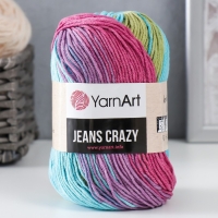 Пряжа "Jeans crazy" 55% хлопок, 45% акрил 160м/50гр (8211 бир-малин)