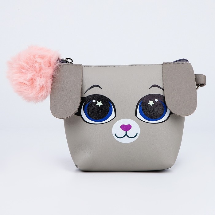 Сумка детская для девочки трапеция «Зайка» с хвостиком, 18х15х3.5см Сумка детская для девочки трапеция «Зайка» с хвостиком, 18х15х3.5см