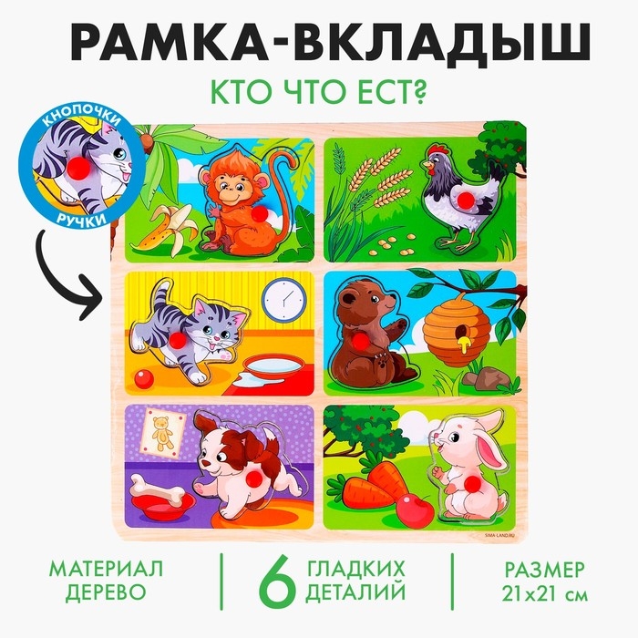 Рамка - вкладыш «Кто что ест» Рамка - вкладыш «Кто что ест»