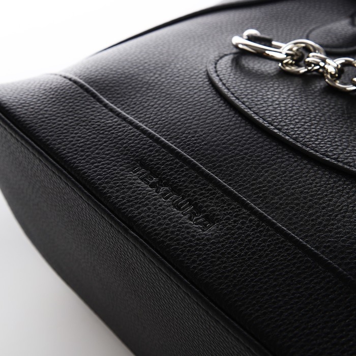 Сумка женская TEXTURA, тоут, средний размер, цвет чёрный