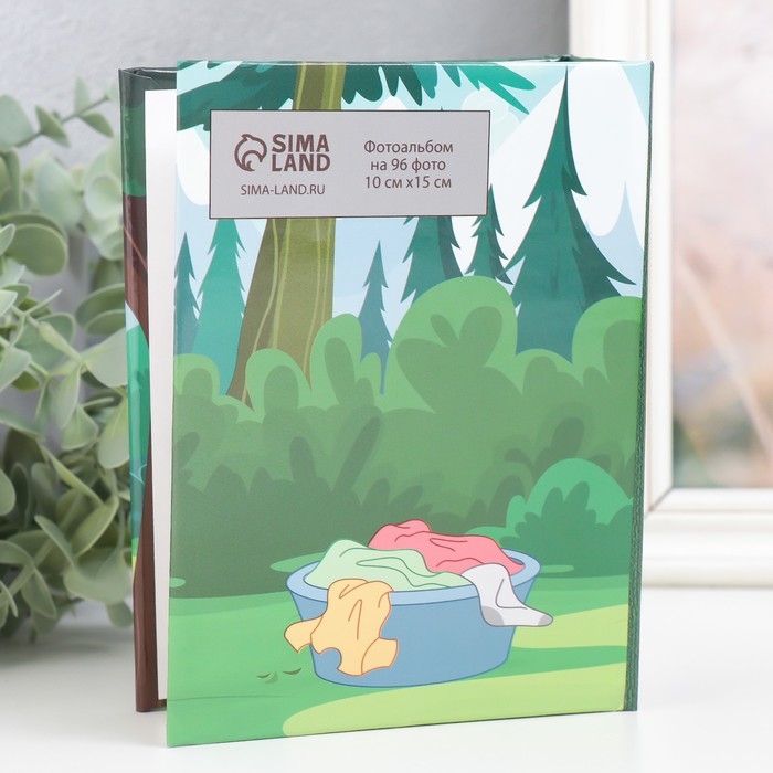 Фотоальбом на 96 фото 10х15 см  Фотоальбом на 96 фото 10х15 см "Енотик. Фоткам время, стирке час" 16,5х12х5,5 см