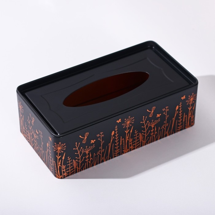 Подставка для салфеток «Луг», 21,5×11,5×7 см, цвет чёрный Подставка для салфеток «Луг», 21,5×11,5×7 см, цвет чёрный