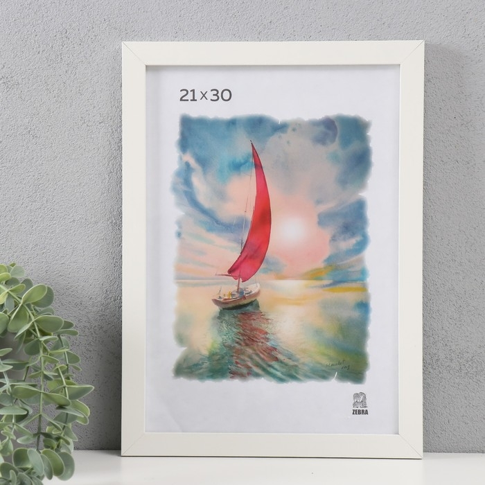 Фоторамка МДФ (100) 21х30 см, цвет белый Фоторамка МДФ (100) 21х30 см, цвет белый