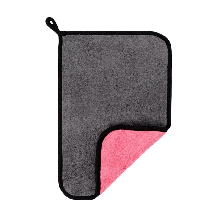 Тряпка для мытья авто, CARTAGE, микрофибра, 800 г/м², 20×30 cм, розово-серая