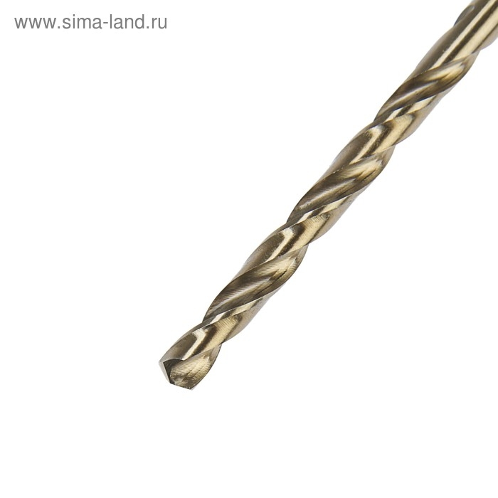 Сверло по металлу ТУНДРА, HSS-Co (5% кобальта), цилиндрический хвостовик, 4.8 мм Сверло по металлу ТУНДРА, HSS-Co (5% кобальта), цилиндрический хвостовик, 4.8 мм