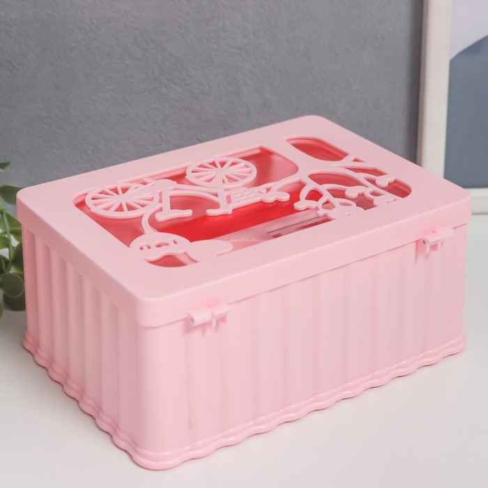 Шкатулка музыкальная механическая Шкатулка музыкальная механическая "Велопрогулка" розовая 12,5х17,5х8 см