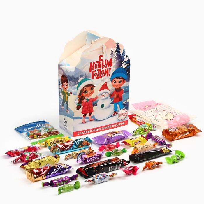 Новый год! Конфеты, с раскраской внутри «Подарок для тебя», 500 г Новый год! Конфеты, с раскраской внутри «Подарок для тебя», 500 г