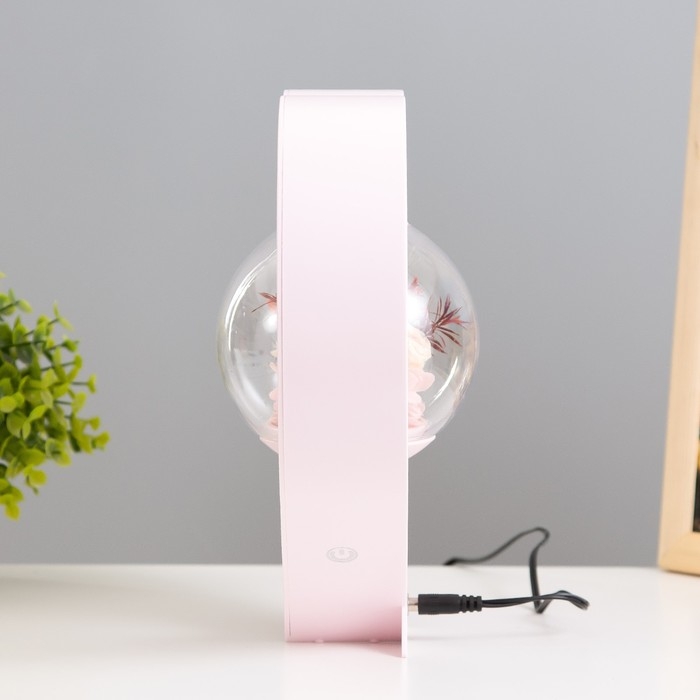 Настольная лампа Настольная лампа "Сердце левитация" LED USB розовый 24х22 см RISALUX