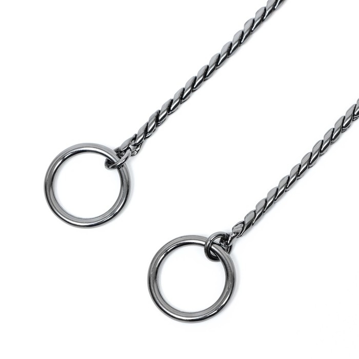 Ошейник - удавка Ошейник - удавка "Кобра", 40 см, толщина цепочки 3 мм, черный