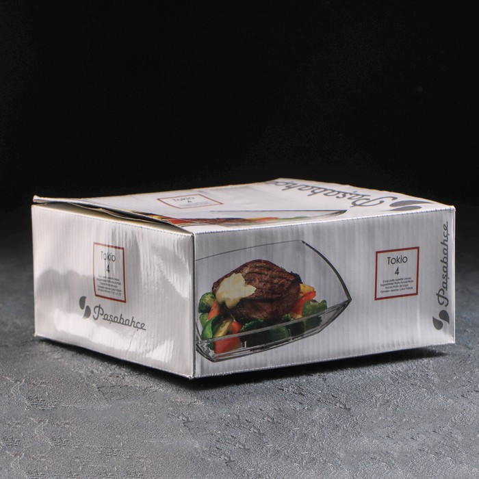 Набор глубоких тарелок стеклянный Tokio, 19,1×19,1 см, 4 шт Набор глубоких тарелок стеклянный Tokio, 19,1×19,1 см, 4 шт