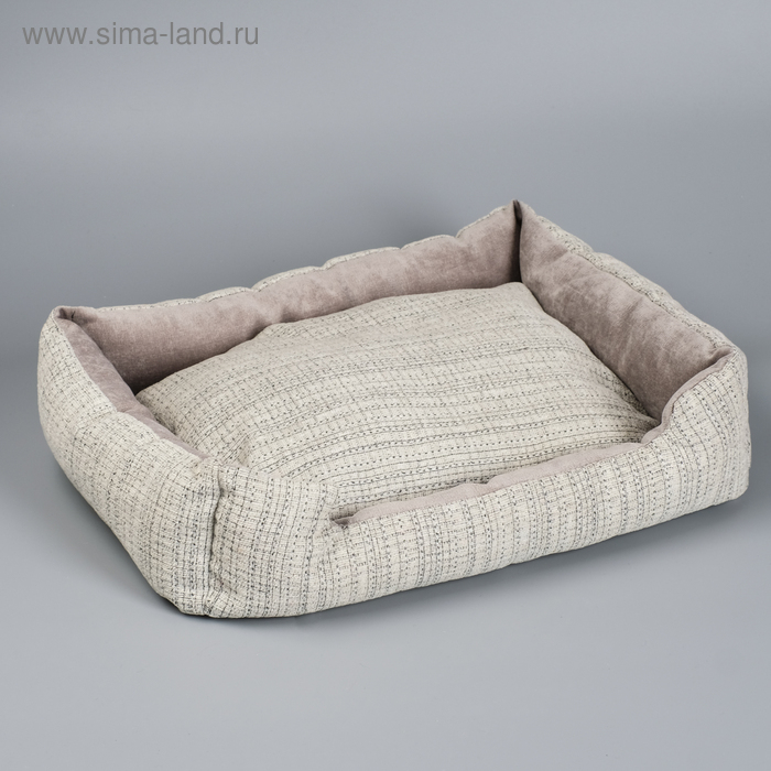 Лежанка-диван с двусторонней подушкой, 53 х 42 х 11 см, микс цветов Лежанка-диван с двусторонней подушкой, 53 х 42 х 11 см, микс цветов