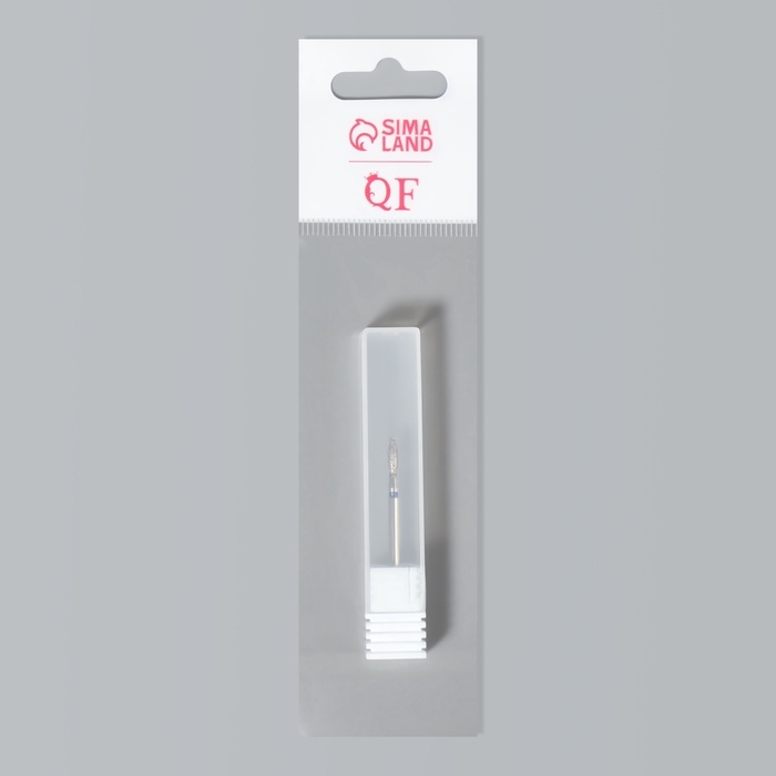 Фреза алмазная для маникюра «Пламя», средняя зернистость, 2,5 × 10 мм, в пластиковом футляре Фреза алмазная для маникюра «Пламя», средняя зернистость, 2,5 × 10 мм, в пластиковом футляре