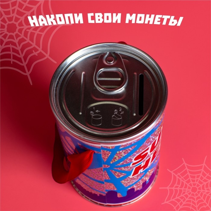 Копилка с голографией, 7,8 см х 7,8 см х 12 см Копилка с голографией, 7,8 см х 7,8 см х 12 см "Спайдер-мен", Человек-паук