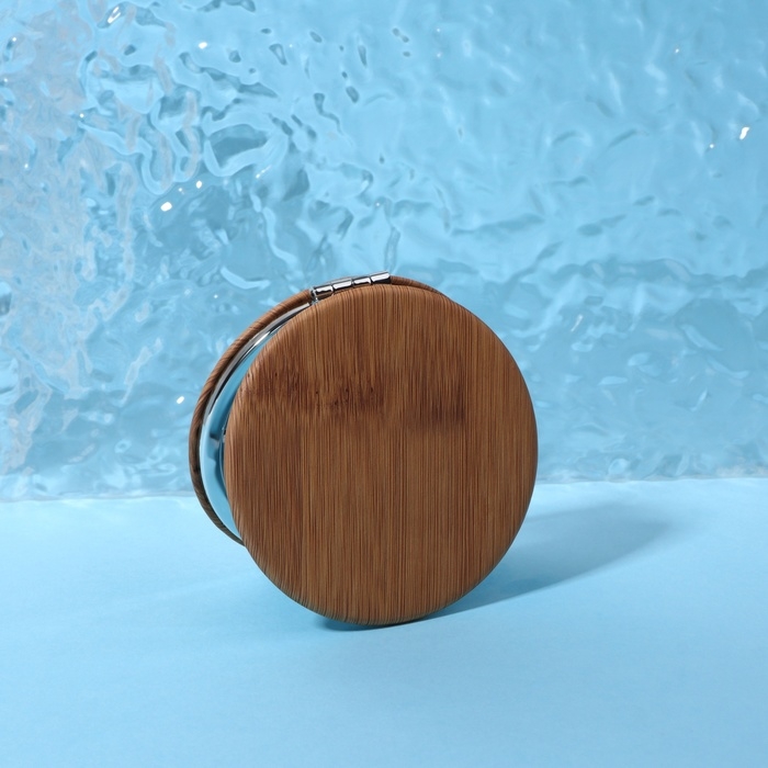 Зеркало складное «Бамбук», d = 7 см, с увеличением, цвет «тёмное дерево» Зеркало складное «Бамбук», d = 7 см, с увеличением, цвет «тёмное дерево»