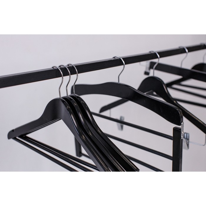 Плечики - вешалка для брюк и юбок LaDо́m Bois, 38,5×1,2×34 см, деревянная сорт А, многоуровневая, широкие плечики Плечики - вешалка для брюк и юбок LaDо́m Bois, 38,5×1,2×34 см, деревянная сорт А, многоуровневая, широкие плечики