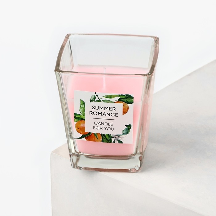 Свеча ароматическая в стекле «Summer romance»: дыня, 6,8 х 8 см. Свеча ароматическая в стекле «Summer romance»: дыня, 6,8 х 8 см.