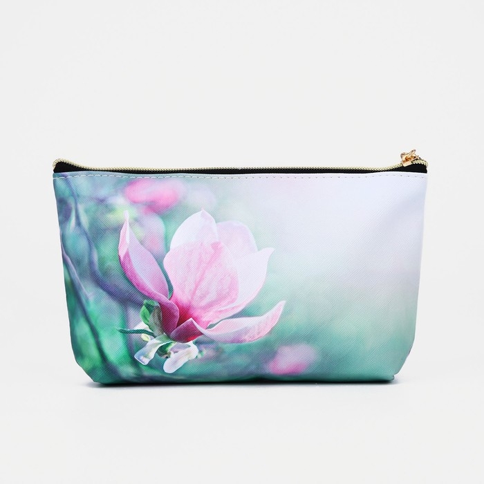 Косметичка на молнии, цвет белый/розовый Косметичка на молнии, цвет белый/розовый