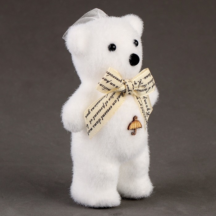 Игрушка из пенопласта «Мишки» с бантиком, 12 см