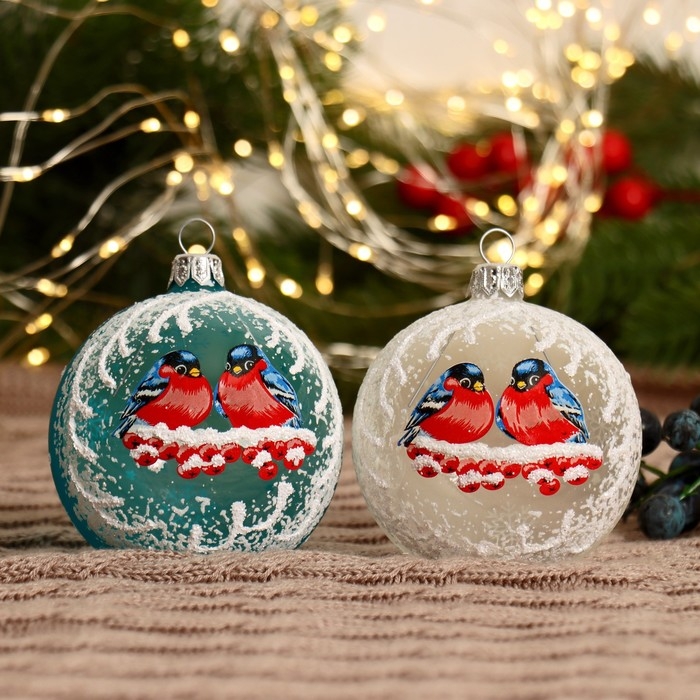 Новогодний шар Новогодний шар "Снегири" микс