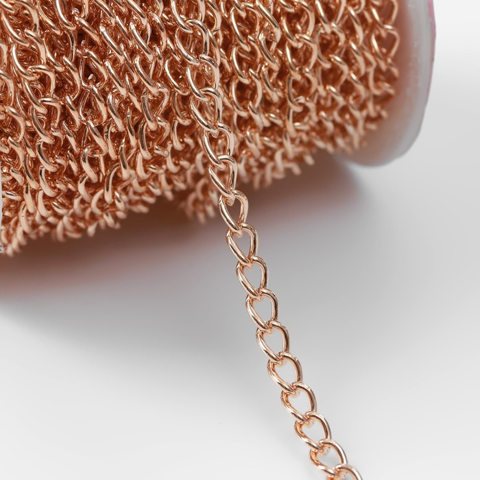 Цепочка для сумки, железная, 5 × 7 мм, 10 ± 0,5 м, цвет золотой Цепочка для сумки, железная, 5 × 7 мм, 10 ± 0,5 м, цвет золотой
