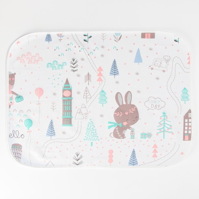 Пеленка на непромокаемой основе, 50х70 см «Лес»