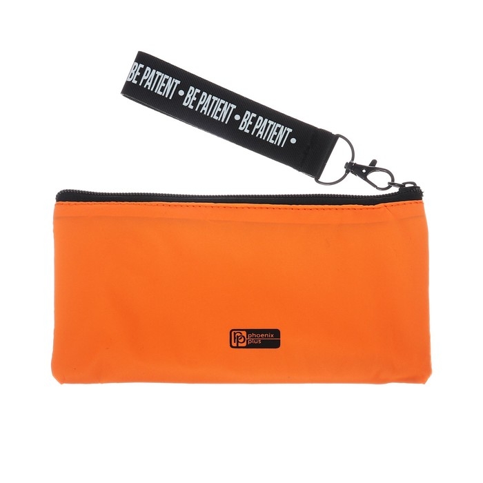 Пенал мягкий, 1 отделение, 100 х 195 мм, плоский, светоотражающий элемент, Феникс Пенал мягкий, 1 отделение, 100 х 195 мм, плоский, светоотражающий элемент, Феникс "Твои правила" оранжевый 61332