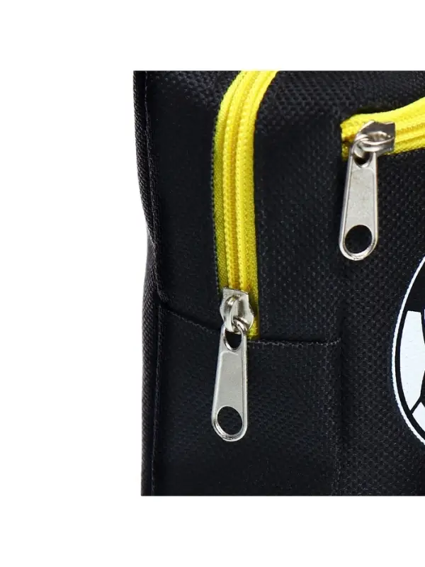 Пенал школьный на молнии Calligrata &laquo;Футбол&raquo;, 2 отделения, черный