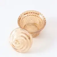 Шкатулка для украшений с крышкой &laquo;Кексик&raquo;, карамель, стекло, 8.2&times;8.2&times;8.5 см