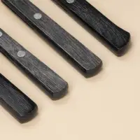 Набор столовых приборов SL Home, 24 предмета, нержавеющая сталь, серебристый, ручки коричневый