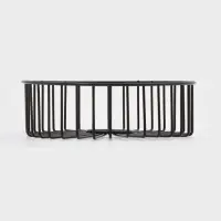 Корзинка - ваза для фруктов &laquo;Горшок&raquo;, 23&times;23&times;7 см, чёрная