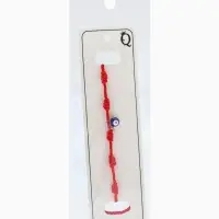 Браслет-оберег &laquo;Красная нить&raquo; узел с глазиком, цвет красно-бело-синий