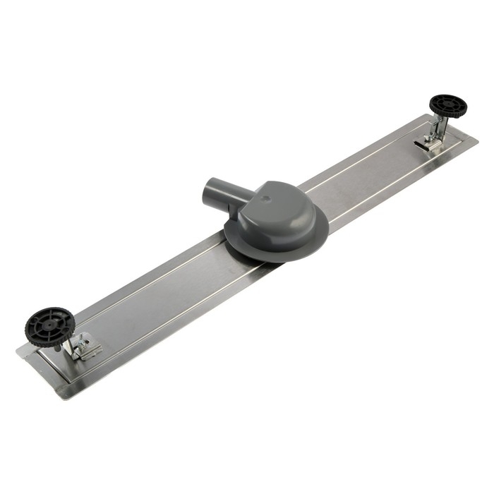 Трап ZEIN, c флaнцeм свободного вращения 360°, 7х70 см, d=40/50 мм, нерж. сталь, сатин