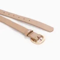 Ремень женский, 2.8&times;105 см, 1 прокол, золотистая пряжка, бежевый