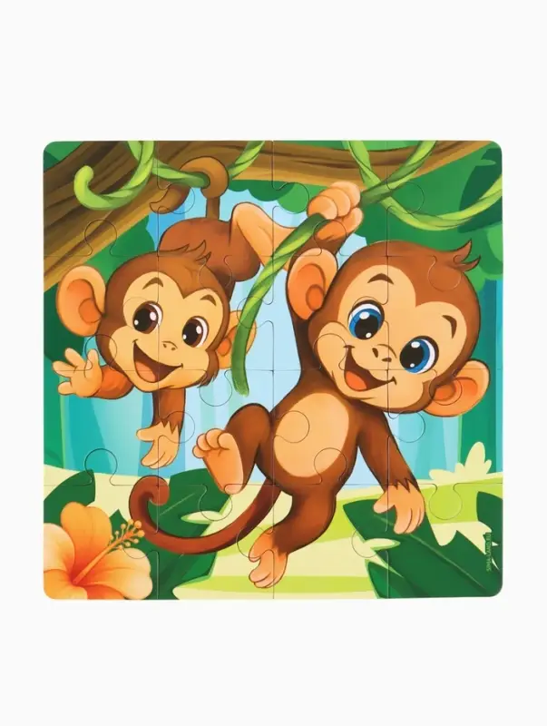 Магнитные пазлы для малышей &laquo;Зверята&raquo;, книга 3 в 1, Крошка Я