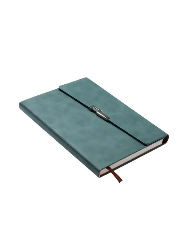 Ежедневник недатированный формат А5, с клапаном, 96л, линия, пвх, Зеленый Ежедневник недатированный формат А5, с клапаном, 96л, линия, пвх, Зеленый