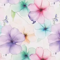 Бумага упаковочная глянцевая &laquo;Цветы&raquo;, 70 &times; 100 см