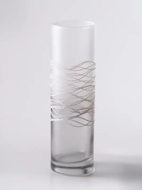 Ваза «Полли», дымка, прямая, h=26 см, стекло