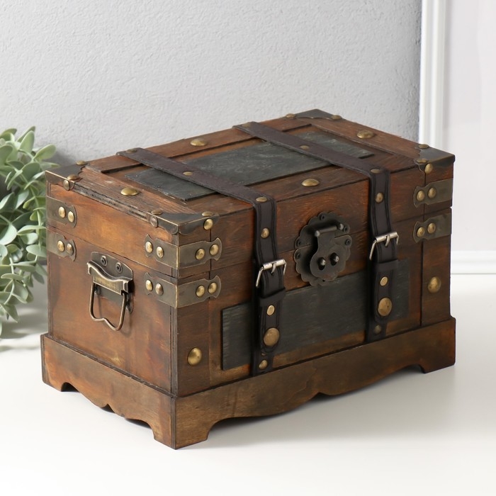 Шкатулка сундук дерево  Шкатулка сундук дерево "Ремо" 29х18х18 см