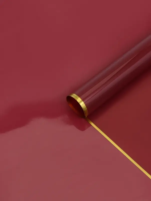 Пленка для цветов и букетов &laquo;Кайма с тиснением&raquo;, винная, 57&times;57 см