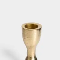 Подсвечник &laquo;Оттепель&raquo;, 16 см, алюминий, золото
