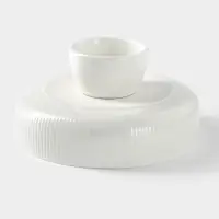 Блюдо для фруктов Magistro, d=20.5 см, керамика, белое