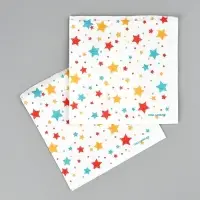 Салфетки бумажные однослойные «Звезды», 24×24 см, 50 шт. Салфетки бумажные однослойные «Звезды», 24×24 см, 50 шт.