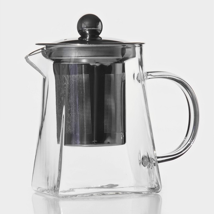 Чайник стеклянный заварочный с металлическим ситом Magistro «Дарси», 300 мл Чайник стеклянный заварочный с металлическим ситом Magistro «Дарси», 300 мл