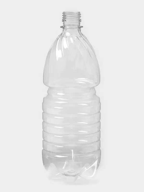Бутылка ПЭТ 1 л, пивная, горло 0,28 см, цвет прозрачный